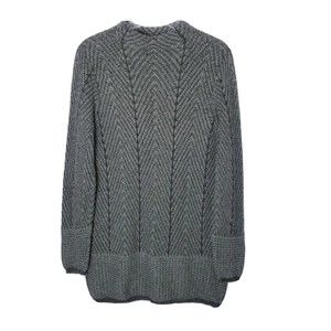 Eight Eight Eight Olive Green Mock Neck Knit Pullover Sweater Women Size Large